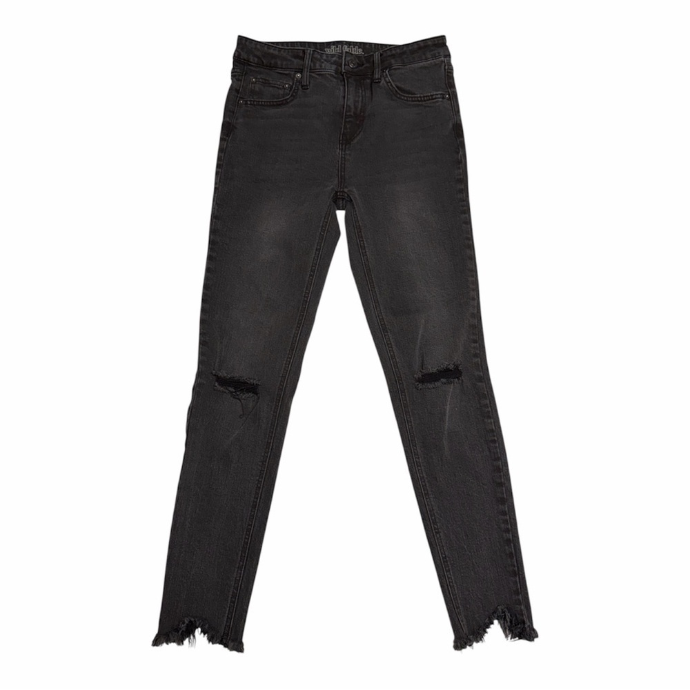 Wild Fable Size 4 Black Distressed High Rise Skinny Jeans